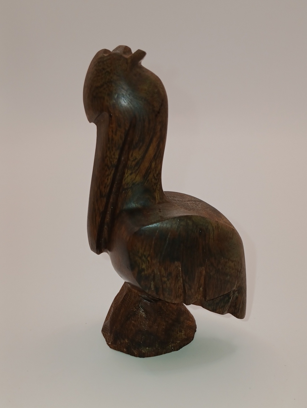 Small Hand Carved Wooden Pelican